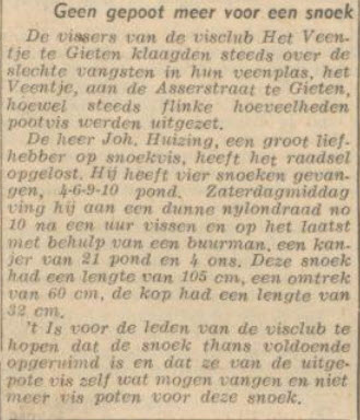 Bericht visvangst Js. Huizing